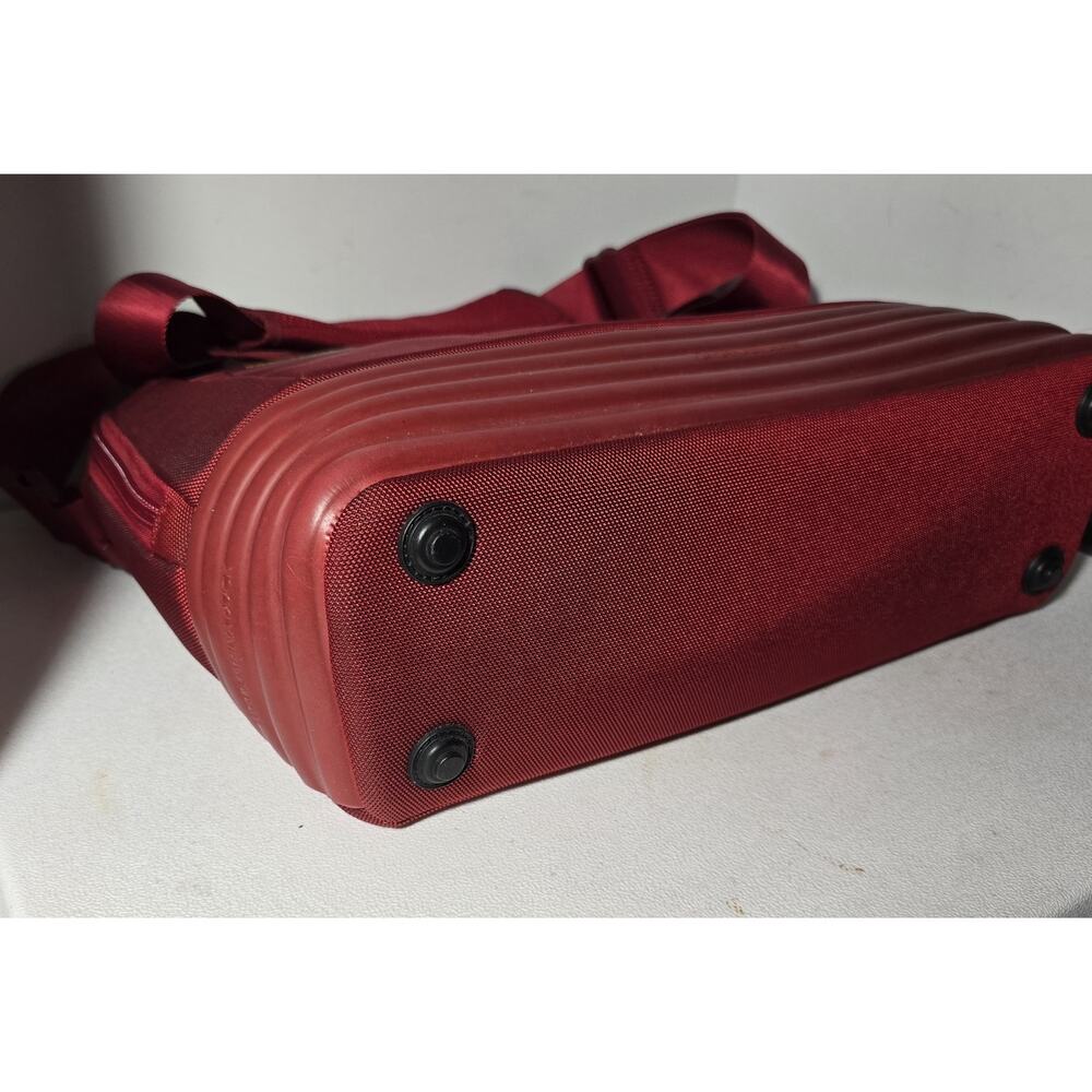 Mandarina Duck Laptop Bag Tank Briefcase Messenger Red Nylon Rubber 16"x12.5" - Picture 9 of 16